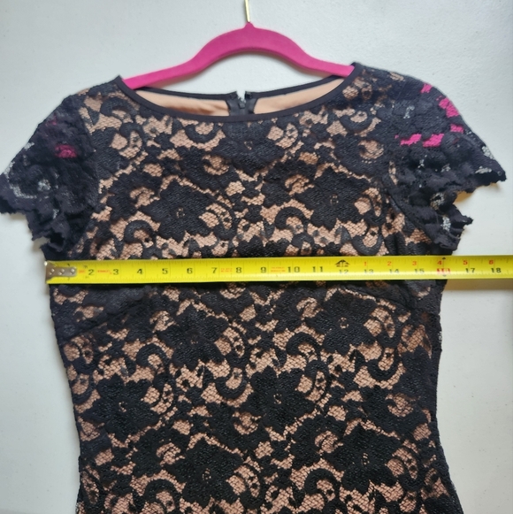 Joseph Ribkoff Dress Style 143447 Black Stretch Sequin Lace Dressy Size 8 - Picture 7 of 13